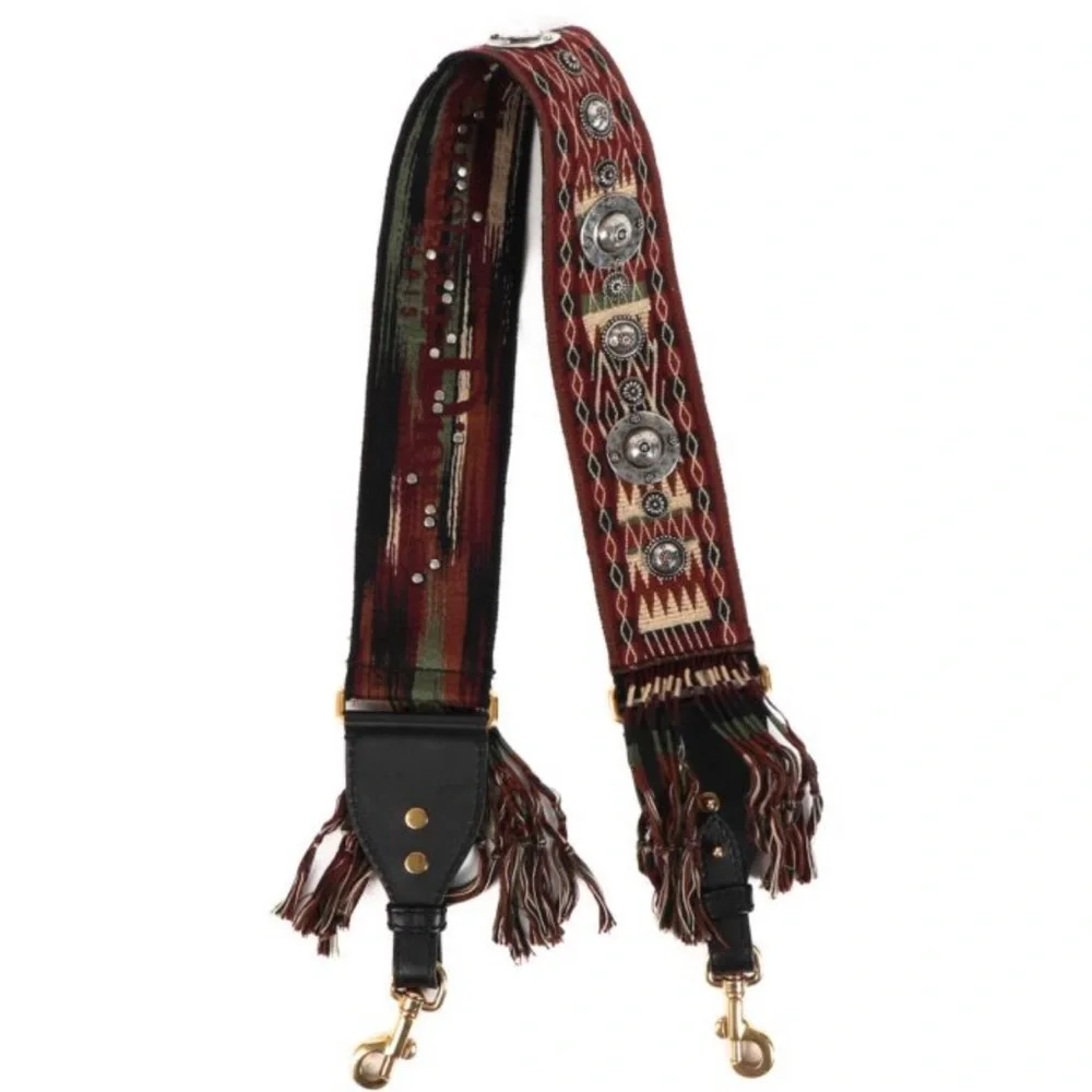 Dior Fringe Bohemian Embroidered Bag Strap - Picture 7 of 8